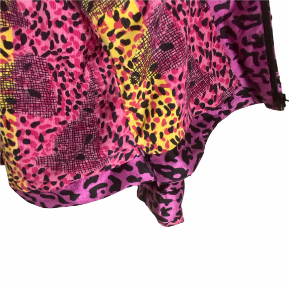 Vintage Anage Purple Leopard Cheetal Print Silk Jacket Top Blazer Size  Zips Up - Picture 6 of 7